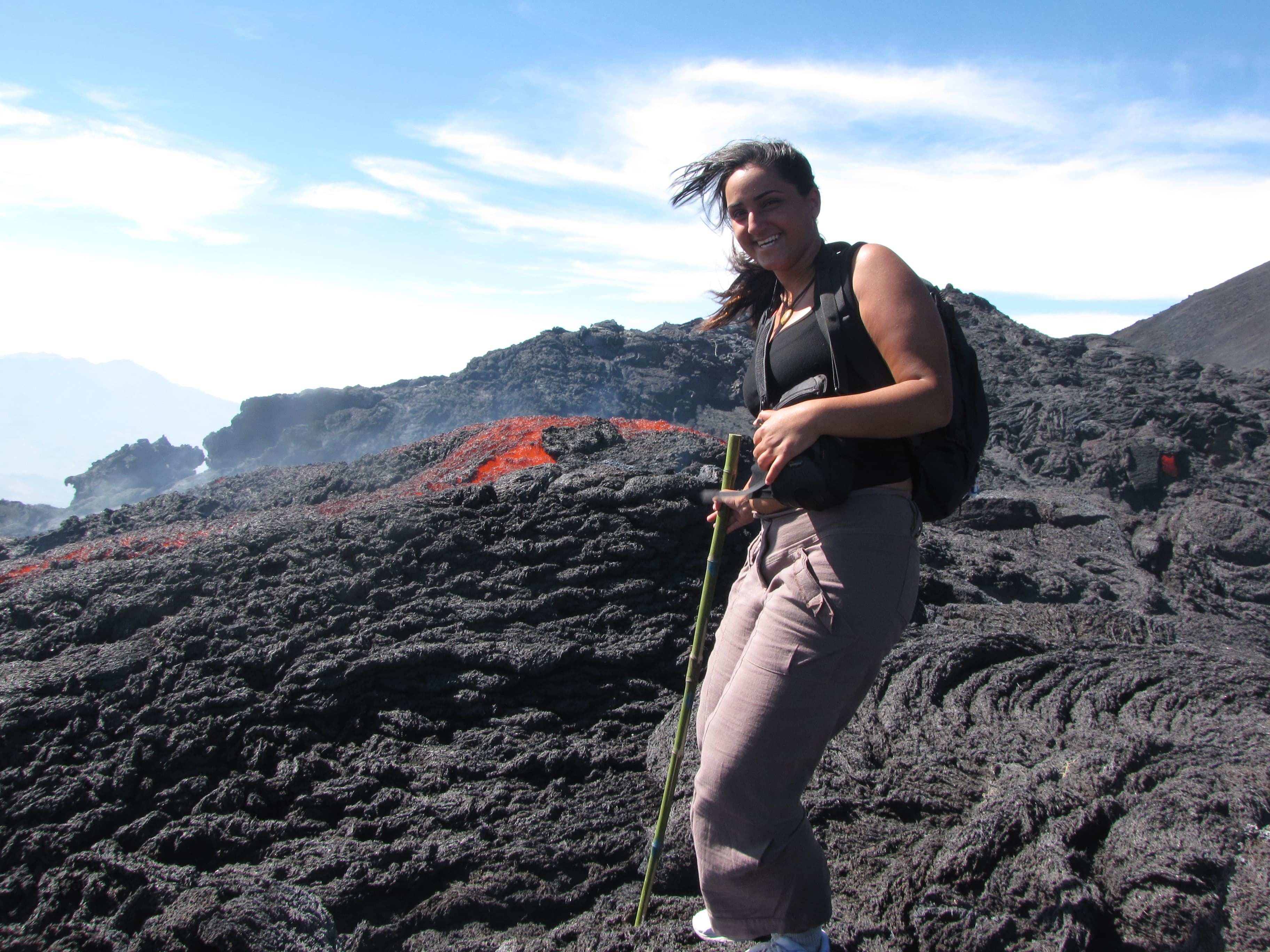 Hiking an active volcano in Guatemala