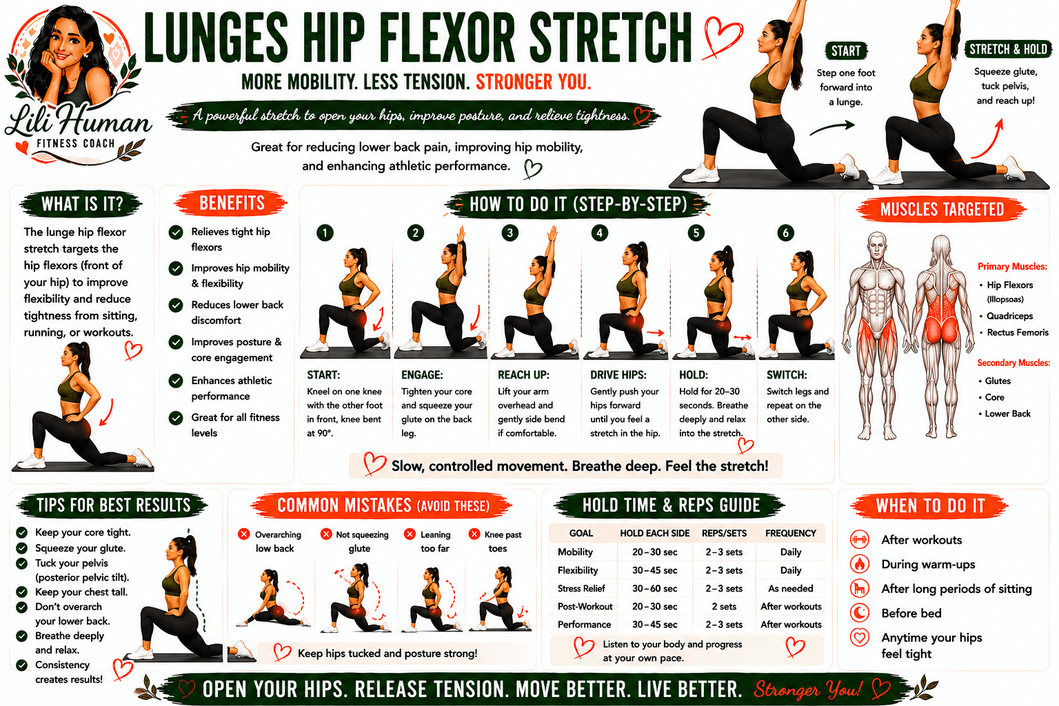 Lunge Hip Flexor Stretch guide