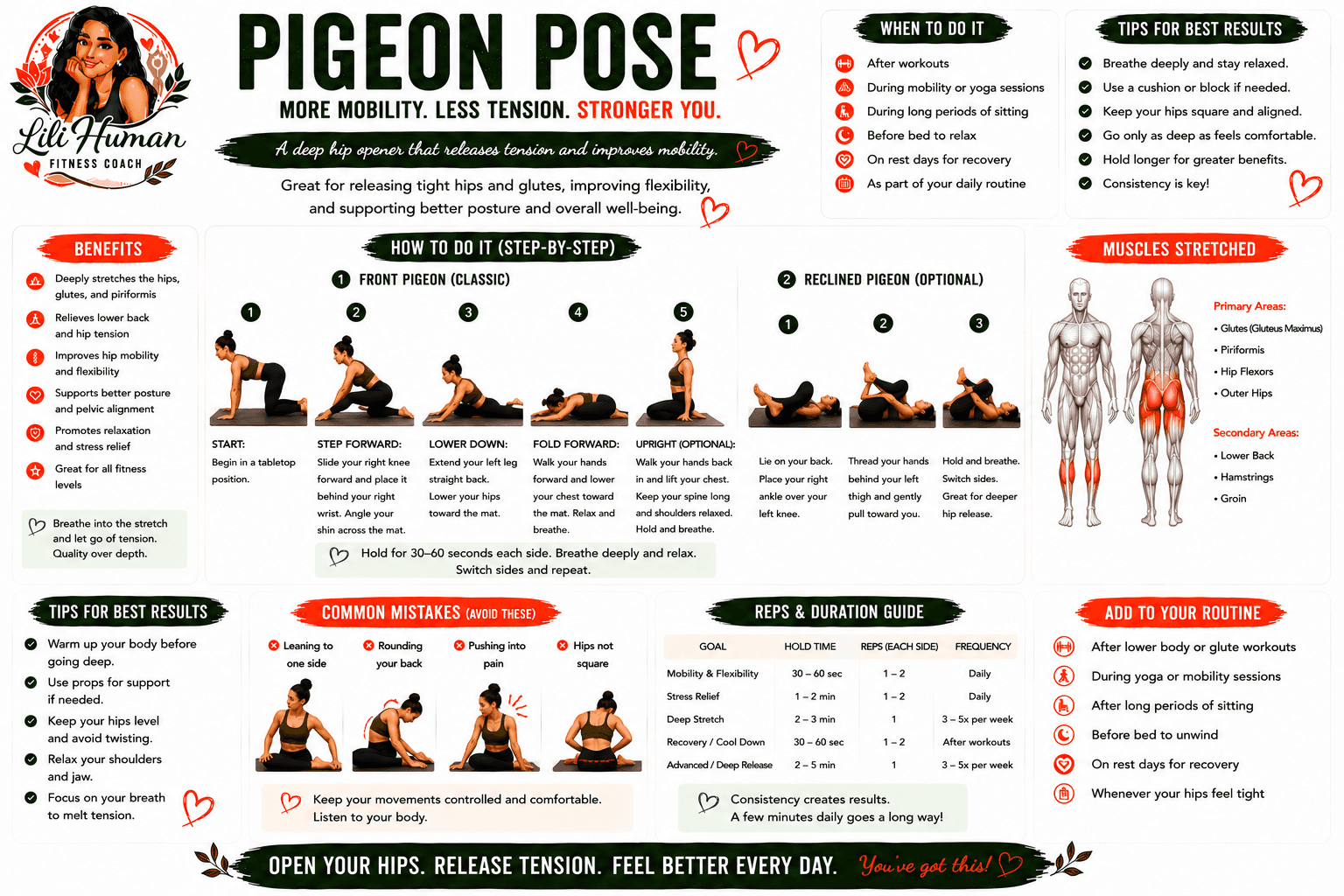 Pigeon Pose guide