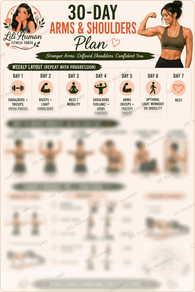 30-Day Arms & Shoulders Plan — locked preview