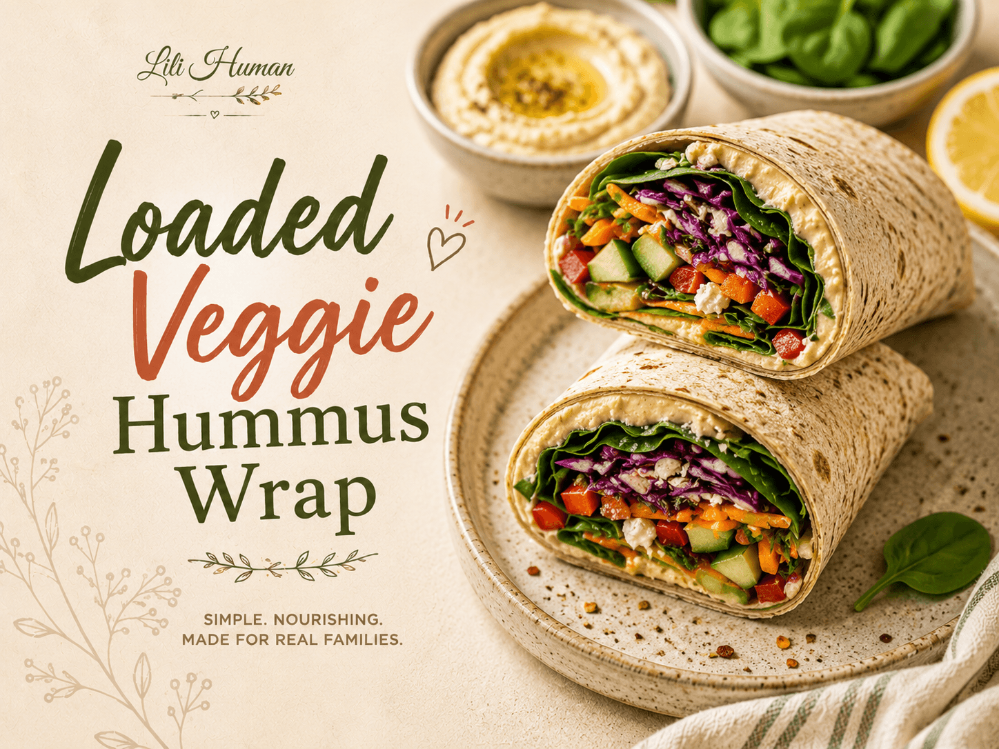 Loaded Veggie Hummus Wrap